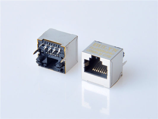 8p8c RJ45 Jack Connector PCB Mount Untuk Jaringan Socket Internet Modular Tembaga Alloy