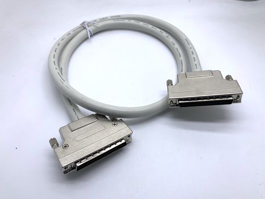 Kabel Konektor SCSI Gray Custom 68 Pin 100 Pin Kabel Pria Ul20276 Kabel 28awg