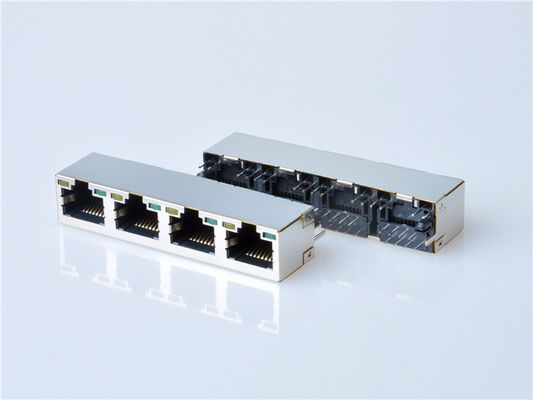 8p8c RJ45 Jack Connector PCB Mount Untuk Jaringan Socket Internet Modular Tembaga Alloy