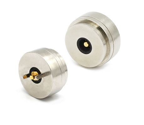 Magnetic Pogo Pin Round Female Male Power Charging Connector Untuk Perangkat Elektronik