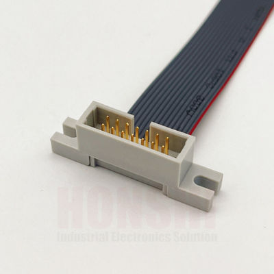 Kabel Flat Elektronik 2.54mm Pitch IDC Flat Ribbon Kabel Konektor Warna Disesuaikan