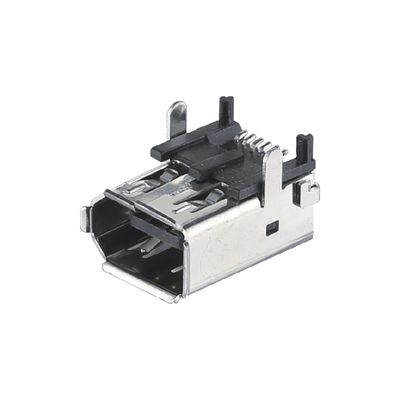 SM-6P Pria CN3 Server I / O Konektor IEEE 1394 Wanita Konektor Solder Jenis