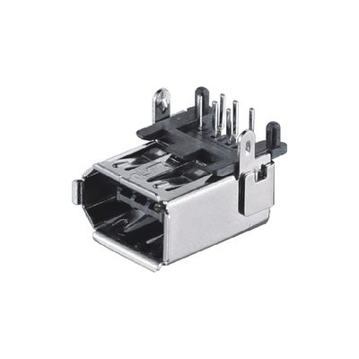 SM-6P Pria CN3 Server I / O Konektor IEEE 1394 Wanita Konektor Solder Jenis
