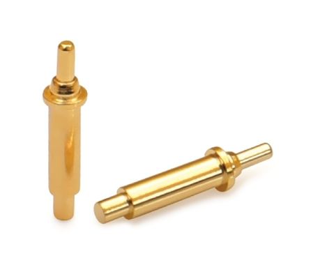 Custom 5.08mm Pitch Pogo Pin Connector Male 8 Pin 4.0mm Tiga Baris Musim Semi dimuat