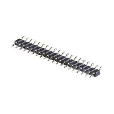 2.54mm Mesin Pin Header Sudut Kanan SMT SMD PCB Single Row Header Connector