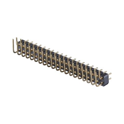 2.54mm Mesin Pin Header Sudut Kanan SMT SMD PCB Single Row Header Connector