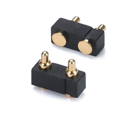 Konektor Tahan Air Pin Pogo Celup Sudut Kanan Baris Tunggal Pogopin Jantan 3.0Mm 2pin