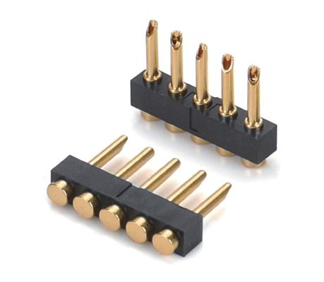 2.54mm Pitch Female 6 Pin Konektor PCB Pegas Konektor Pin Pogo Tipe Smt