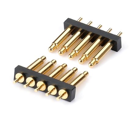 2.54mm Pitch Female 6 Pin Konektor PCB Pegas Konektor Pin Pogo Tipe Smt