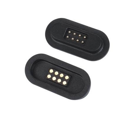 Konektor Pin Pogo Magnetik Arus Tinggi 1A 2A 3A 5A 10A Bermuatan Musim Semi