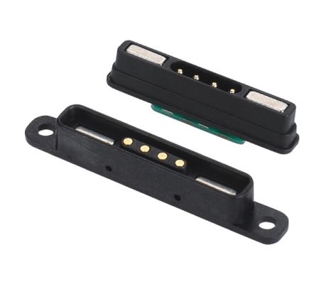 Konektor Pin Pogo Magnetik Arus Tinggi 1A 2A 3A 5A 10A Bermuatan Musim Semi