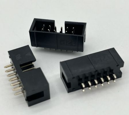 2.54mm Straight Box Header Connector 12 Pin IDC Box Header 2x6p