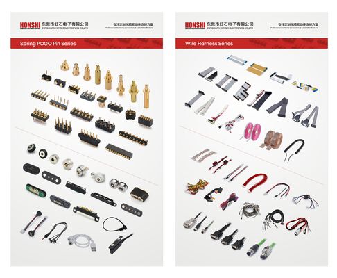 Custom 2.54mm Pitch Spring Loaded Pogo Pin Connector Dip Type Header Wanita 10 Pin