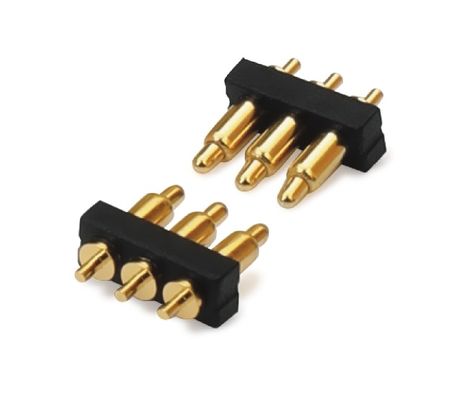 Konektor Pogo Pin khusus 2,54mm Dip Type 3pin H1.5mm untuk konektor pin pegas