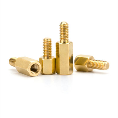 Disesuaikan PCB Spacers Kuningan Threaded Hexagon Studs M2.5 M3 M6 Pria Wanita Standoff