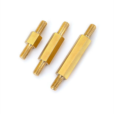 Disesuaikan PCB Spacers Kuningan Threaded Hexagon Studs M2.5 M3 M6 Pria Wanita Standoff