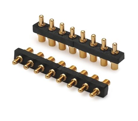Konektor PCB 5 Pin jantan Pitch 2.54mm tipe celup konektor Pogo Pin pegas