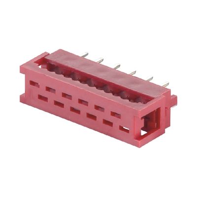 Konektor Wanita IDC lurus Micro Match 4 6 8 10 20 Pin 1.27mm Pitch