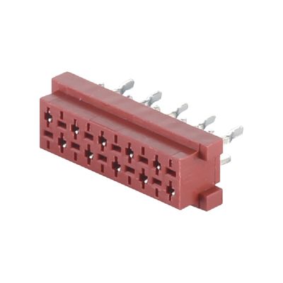 Konektor Wanita IDC lurus Micro Match 4 6 8 10 20 Pin 1.27mm Pitch