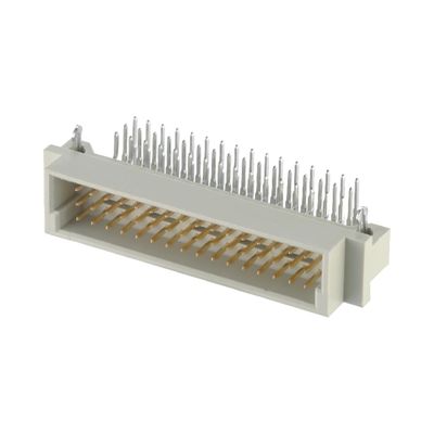 DIP Male Connector Din 41612 2.54mm Melalui Lubang 3 Baris Vertikal PCB Connector