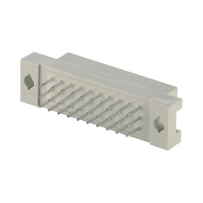 Din 41612 30 Pin Sudut Kanan Pria Pin Konektor Melalui Lubang 3 Baris Vertikal PCB