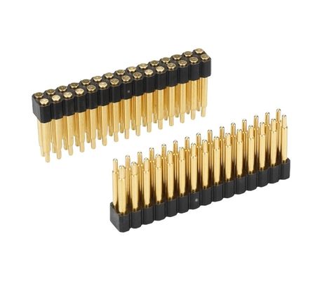3.0mm pitch 3pin Gold Plated SMT Type Automotive Brass Pogo Pin Connector untuk pcb