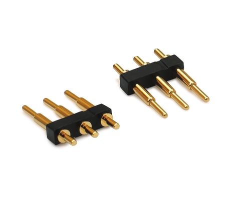 3.0mm pitch 3pin Gold Plated SMT Type Automotive Brass Pogo Pin Connector untuk pcb
