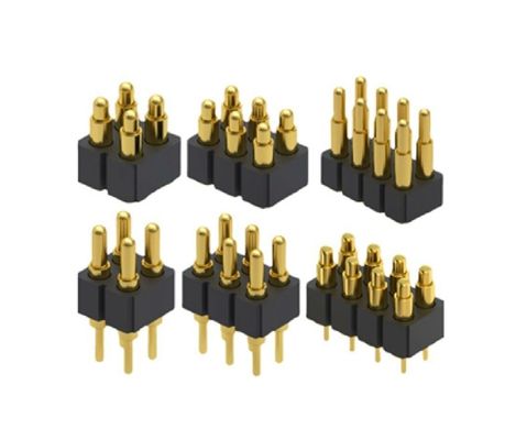 3.0mm pitch 3pin Gold Plated SMT Type Automotive Brass Pogo Pin Connector untuk pcb