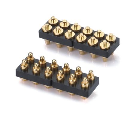 2.5mm 3 Pin Spring Loaded Pogo Pin Connector Untuk Aplikasi Otomotif Tegangan Nomor 1A