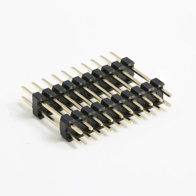 Custom 2.54mm Pitch Pin Header Connector Dual Row 20 Pin 80 Pin Straight Dip