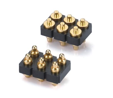 2.0mm 20 Pin Personalize Pogo Pin Connector Spring Pin Plated Gold SMT Pogo Connector