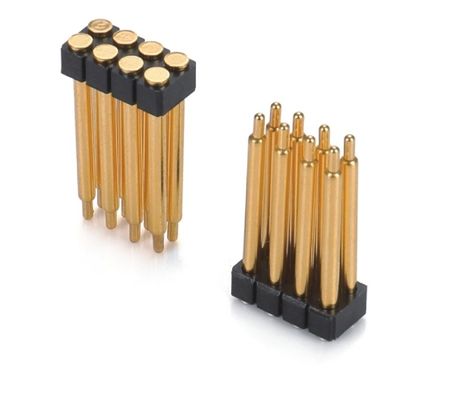 2.0mm 20 Pin Personalize Pogo Pin Connector Spring Pin Plated Gold SMT Pogo Connector