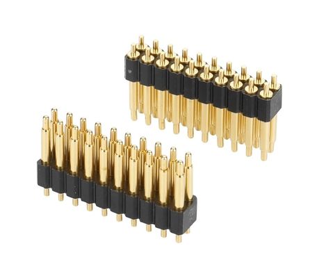 2.0mm 20 Pin Personalize Pogo Pin Connector Spring Pin Plated Gold SMT Pogo Connector