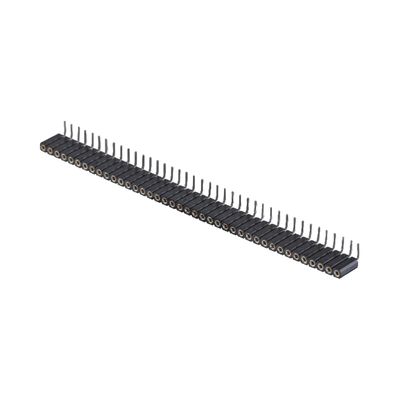 Plating emas Mesin Pin Header 2.54mm SMT SMD Dual Row Right Angle PCB Connector
