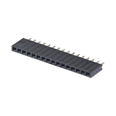 Female Header Connector 1*40 PA6T Hitam Konektor Sudut Kanan 2,54mm Pitch H8,5mm