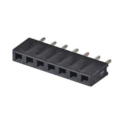 Female Header Connector 1*40 PA6T Hitam Konektor Sudut Kanan 2,54mm Pitch H8,5mm