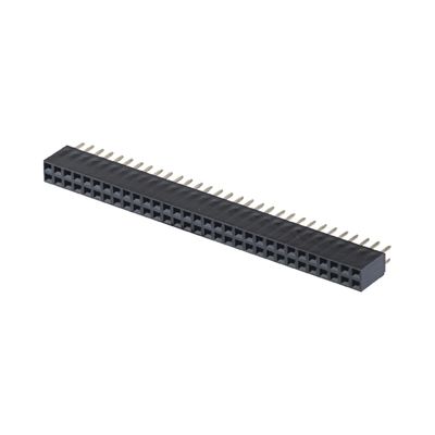 Female Header Connector 1*40 PA6T Hitam Konektor Sudut Kanan 2,54mm Pitch H8,5mm
