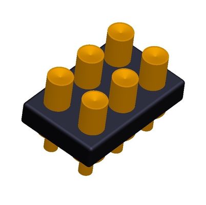 2.54mm H2.5 2x7Pin Pogo Pin Connector Kuningan Spring Loaded Electronic Straight Dip PCB
