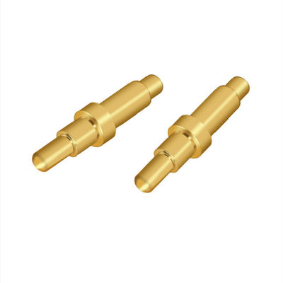 Pria Kuningan Dual Header POGO Pin Spring Loaded Pin Dengan Bahan Kontak Disesuaikan