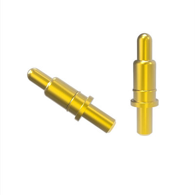 Pria Kuningan Dual Header POGO Pin Spring Loaded Pin Dengan Bahan Kontak Disesuaikan
