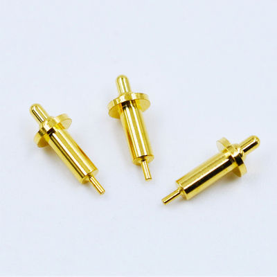 Disesuaikan 120g±20% Spring Force DC12V Kuningan Pogo Pin Untuk Melalui Hubungan Lubang