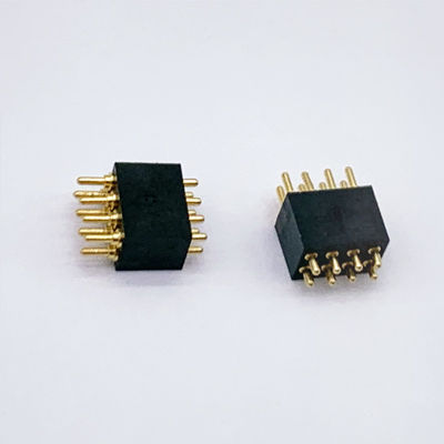 Custom 1.27mm Pitch 8Pin Spring Loaded POGO Pin Connector untuk koneksi tahan lama