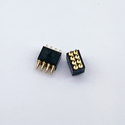 Custom 1.27mm Pitch 8Pin Spring Loaded POGO Pin Connector untuk koneksi tahan lama