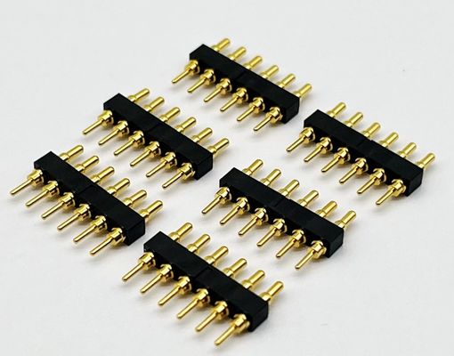 Custom 1.27mm Pitch 8Pin Spring Loaded POGO Pin Connector untuk koneksi tahan lama