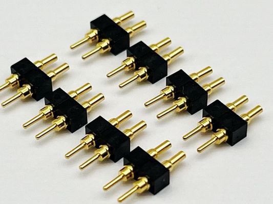 Custom 1.27mm Pitch 8Pin Spring Loaded POGO Pin Connector untuk koneksi tahan lama