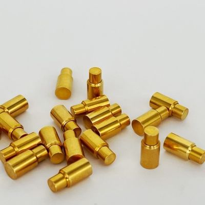 6.0mm C6801 Kuningan Pogo Pin SMT Connector Soldering Type Plated Gold Disesuaikan
