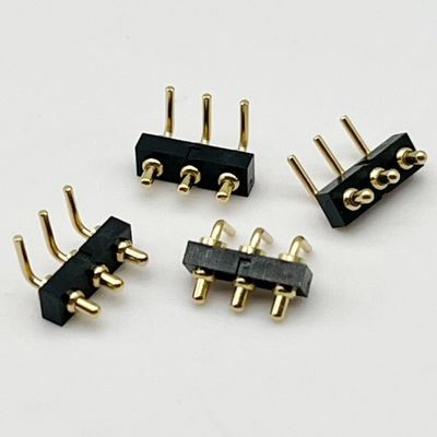 Konektor Pogo Pin khusus 2,54mm Dip Type 3pin H1.5mm untuk konektor pin pegas