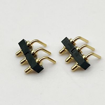 Konektor Pogo Pin khusus 2,54mm Dip Type 3pin H1.5mm untuk konektor pin pegas