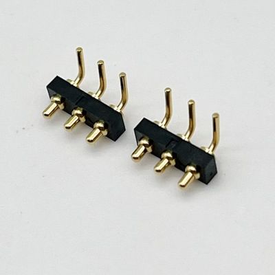 Konektor Pogo Pin khusus 2,54mm Dip Type 3pin H1.5mm untuk konektor pin pegas