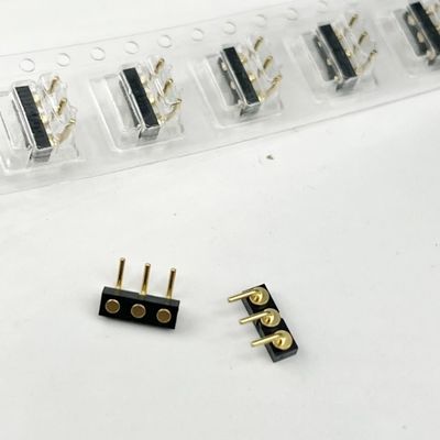 Konektor Pin Pogo Magnetik Plunger Bola Betina Isi Pegas 3p 2.54Mm